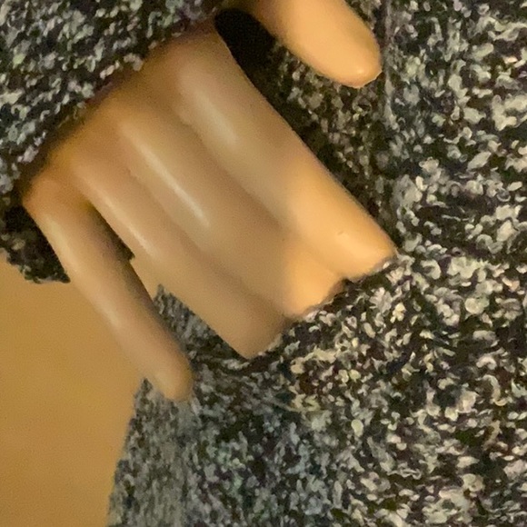 NWT JUSTFAB Blk/gray Tweed zippered pea coat with pockets XXL - Picture 7 of 8